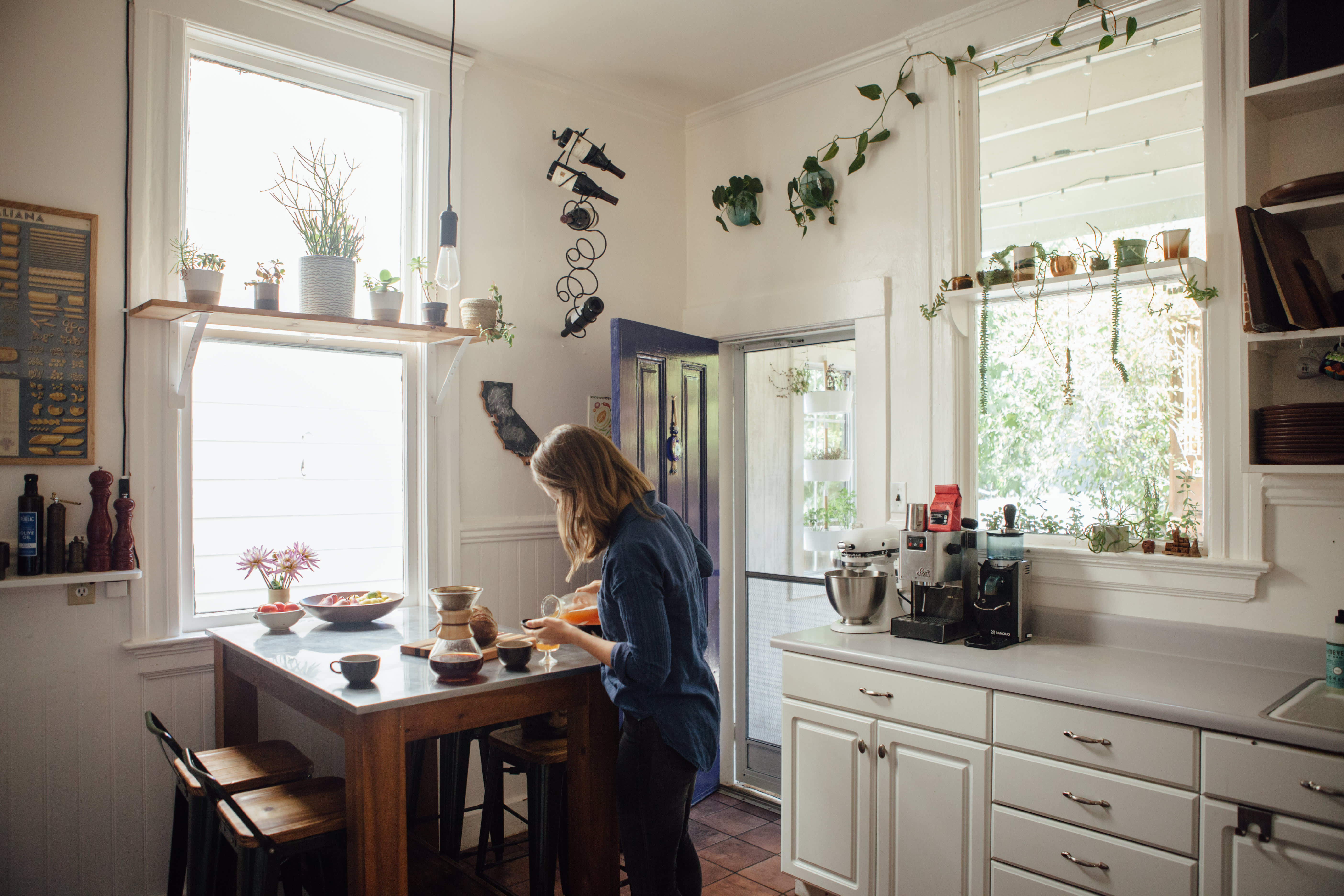 small kitchen island with table